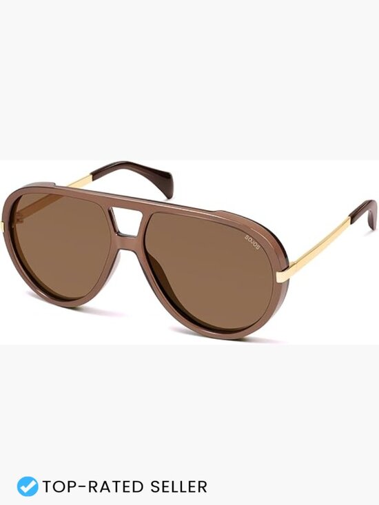 Retro Oversized Aviator Polarized Sunglasses Vintage Shield Shades main image 6